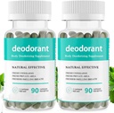 Supliment de deodorizare corp complet, naturale deodorant pastile Supliment, Defeat Odor Natural Capsule, Clorofile capsule pentru femei & bărbaţi 90 Conte