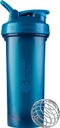 BlenderBottle Classic V2 Shaker Sticla Perfect pentru Shake-uri de proteine și Pre Workout, 28-Ounce, Ocean Blue