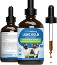Pet Wellbeing Lung Gold pentru pisici - Lung Immune Support, Lower Respiratory Health, Open Airways, Normal Respiration, Reishi, Contis - Veterinarian-Formulat Herbal Supplement - 4 oz (118 ml)