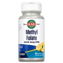 KAL Metil Folate 1000 mcg, 5-MTHF Active Form, Folic Acid Supliment, Heart Health, Prenatal, Mood and Brain Support, Vegetarian, Natural Lemon ActivMelt, 60-Day Guarantee, 60 Serv, 60 Micro Tablete