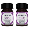 Twinlab Vitamina D3 1000 + K2 Puncte - Sănătate osoasă şi cardiacă - Suport imunitar - 25 mcg, 60 comprimate (1000 UI) (2 ambalaj)