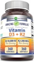 Formulari uimitoare Vitamina D3 10000 UI cu vitamina K2 200 Mcg 