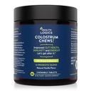 Logica sanatatii Colostrum Chews-Colostrum Supliment 25% IgG pentru sanatate gutoasa, Suport imunitar, Cresterea parului, Aroma de vanilie, 90 Serviri, Superalimente intreg bovine Colostru
