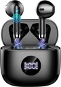 Earbuds wireless, Bluetooth 5.4 Muguri de urechi LED-uri de putere Display căști Bass Stereo, Bluetooth Earbuds in-Ear Noise Anulare Mic, 40H Playback Mini Case IP7 Căști sport impermeabile pentru Android iOS
