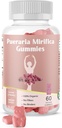 Pueraria Mirifica Gummy Organic Supplement - Pur Root 10:1 Extract concentrat 60 Veggie Gummies, Premium - pentru Transgender. Femei, bărbaţi...