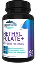 Putere dublă & cele mai bioactive Folate de metil! Formulat unic cu cel mai înalt grad farmaceutic metilcobalamină (B12), Niacin, B1, B2 B6. Funcționează sinergic pentru Max Rezultate-3 Luna de aprovizionare