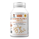 ANDREW LESSMAN Vitamina K2 MK7 120 mcg 60 Softgels - esenţială pentru utilizarea sănătoasă a calciului, promovează Optimum Skeletal, Heart and Arterial Health. Fără aditivi. Small Easy to Swallow Softgels