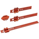 Ruler de prelucrare a lemnului, Neitra 3PCS (6/8/12 Inches) Metal Pocket Regula cu o 45 & 30° Slide Stop pentru măsurarea preciziei, Slide Stop Aluminum Regula pentru marcarea Inch și Metric T-Type Scribing Rulers Square