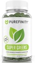 Purefinity Daily Super Greens Gumies cu Spirulina, Spanac, Broccoli, Sfeclă, Acai, și alte legume, All-in-One Veggie Supliment 