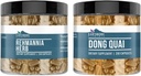 Elemente născute pe Pământ Rehmannia Herb și Dong Quai Bundle, 200 capsule fiecare, pur și nediluat, fără aditivi