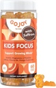 Copii Focus Gummies - 7-in-1 Focus & Atenție Supliment pentru copii și adolescenți w/Extract de șofran, magneziu Glycinate, L-Theanine, Inositol & More - Vegan, Gluten & Sugar-Free, Non-GMO