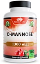 NaturaLife Labs Organic D-Mannose 1300 mg cu extract organic de cranberry 100 mg per Serving 