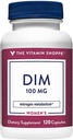 Vitamina Shoppe DIM 100MG cu extract de piper negru Bioperine, suporta metabolismul estrogenului pentru sanatatea femeii (120 capsule)