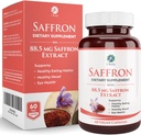 1 Body Saffron Extract Supliment, 88,5 mg Safranal, Antioxidant şi Suport pentru Mood, Capsule vegetariene