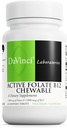 DAVINCI Labs Folate Active B12 Chewable - Supliment alimentar pentru a sprijini Heart Health, Nervii Sănătoși, Funcția Imună și Producția de energie * - cu Folate și vitamina B12-60 comprimate masticabile