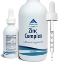 Complex de zinc Ionic Anderson, picaturi lichide pentru suport imunitar, 15mg sulfat de zinc per servire, Echilibrat Trace Mineral Dietary Supliment pentru Femei, Bărbaţi, 60 Serviri, Sticla 2oz