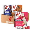 Special K Bar de masă de proteine Baruri, Înlocuirea mesei, Snack-uri de proteine vrac, Pachet de soiuri (3 cutii, 18 Conte)