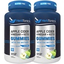 Herbtonics Keto Apple Cider Otegar Gummies - Digestion & Detox Support - Sugar Free BHB Advanced Formula for Keto Support - Raw ACV cu Mama - 120 Vegan ACV Gummies