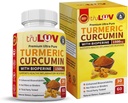 Curcumina turmerica cu supliment de ghimbir Bioperine 1500mg 60 Capsule