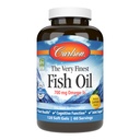 Carlson - Cel mai fin ulei de pește, 700 mg Omega-3s, Norvegian Fish Oil Supplement, Wild Caught Omega-3 Fish Oil, Susținely Source Oil Capsules, Omega 3 Supliment, Lemon, 120 Softgels