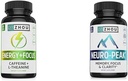 Zhou Caffeine 100mg L- Theanină 200mg Nootrop 60 Capsule şi Neuro Vârf Brain Support DMAE Bacopa 30 Capsule