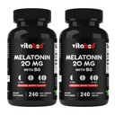 Melatonină 20 mg - 240 comprimate de dizolvare rapidă - fără medicamente - aroma naturală de Berry - vegetarian, non-GMO, gluten fără 240 (Pachet de 2)