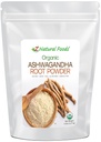 Z Natural Foods Organic Ashwagandha Root Powder - vrac 5 lb Dimensiune - Puternic Adaptogen & Ayurvedic Superstar - Asigurați-vă capsulele și pastilele - 100% Pure, crude, chimice gratuit, non-GMO