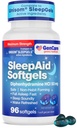 GenCare Putere maximă somn pe timp de noapte Supliment de ajutor pentru adulți Pastile de somn adânc cu difenhidramină HCl 50mg pentru a cădea Asomn mai rapid- puternic non-Habit formare PM Ajutor de dormit [96 Softgels]