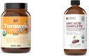 Produse naturale complete Turmeric 100 Capsule & Acid uric Complet 16 oz Bundle