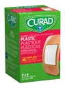 Bandaje adezive din plastic CURAD 2" x 4," Nefabricate din Latex de cauciuc natural, Pachet de 600