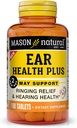 MASON NATURAL EAR Health Plus cu B Vitamine, 50 de zile de aprovizionare, susține sănătatea normală a urechii și inelare