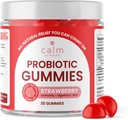 Calm de Wellness Probiotic Gumies, Strawberry-Flavored, toate-naturale Vegan Probiotice pentru adulți, 10 Miliarde CFU, Probiotic pentru Regularitate Digestivă, Imunitate, Skin Health and Gut Health