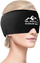 Migrenă de relief Glaciar Comfort - Terapie rece și compresie pentru ajutor de cap, reglabil și reutilizabil, Freezable, Odorless, Non-Toxic, Se potrivesc confortabil pentru toate dimensiunile capului, Mamele Ziua Idee cadou.