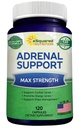 aSquared Nutrition Supplement Adrenal Supplement & Cortizol Manager Supplement (120 capsule)-Adrenal Health w/Vitamin C Complex de pastile pentru a sprijini oboseală și stres ajutor-Ashwagandha, L-Tyrosine, Rhodiola & Ginseng