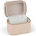 Dosey Travel Pill Case & Easy-Slide Pilula Pouchs - Vegan din piele Daily Pilula Organizator cu 7 Buzunari de pastile etanșe pentru depozitare și protecție medicament - Sortator pilula elegant & Medicina Organizator- LATTE