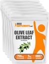 BulkSupplements.com Olive Leaf Extract pulbere - Herbal Supplement, Antioxidant Source, Olive Leaf Powder - Gluten Free, 750mg per Serving, 1kg (2,2 lbs) (Pachet de 5)