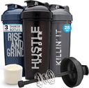 GOMOYO [3-Pack] 28-Ounce Shaker Sticla cu Action-Rod Mixer 