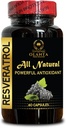 Extract de RESVERATROL - Suplimente tonice imune, Suport imun sezonier, Suport Immuno Vitamina C, Antioxidanti Superalimentari, Suplimente Energetice si Focus - 1 Flacon 60 Capsule