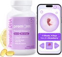 Premom Prenatal DHA Ulei de pește: Trigliceride Omega 3 cu 470mg DHA, 200mg EPA + 400 UI VIT D3 Supliment - Suport pentru fertilitate pentru femei - Global Sursate de pește sălbatic capturat