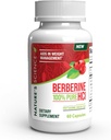 Știința naturii Berberine HCL cu ceai verde fitozom pentru managementul greutății, 100% grad clinic pur Berberine HCL pentru o mai bună absorbție - ajută metabolismul, păstrează plin pentru mai mult timp - 60 Caps
