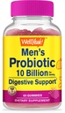 Ei bine, Gumiile Probiotice pentru bărbaţi cu 10 miliarde CFU, Recuperează echilibrul digestiv natural, Reduce gaz, Blooting şi Neregularitate, Gluten Free, Non-GMO, Vegetarian - 60 Gummies
