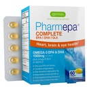 Igennus Pharmepa Complete EPA 668mg & DHA 334mg Omega-3 Acidi grași 1000mg, IFOS Certified, RTG Formular, ulei de pește de mare potențial Plus Omega-6 & 9 din GLA Evening Primrose Oil, Lemon Flavor, 60 Softgels