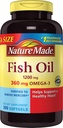 Natural Made 1200mg de ulei de pește, 2400 per Serving, 360mg de Omega-3, 300 Softgels, 300 Conte (Pachet de 1)