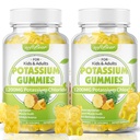 urs moale Clorura de potasiu Gumiile 1200mg, Gumiile de potasiu fără zahăr pentru adulți Suport Crampe picior Crampe de mare potențial Clorura de potasiu Supliment, Ananas Flavor 120 Conte