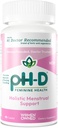 pH-D Asistenţă medicală feminină - Suport menstrual holistic - Supliment oral cu calciu, magneziu, musetel, şi negru Cohosh - 90 Conte