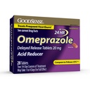 Omeprazolul GoodSense comprimate cu eliberare întârziată 20 mg, Reductor de acid, Tratamente Frecvente Arsuri la stomac, 28 Număr