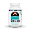 Sursa Naturals L-Glutamine, Free Form Amino Acid care susţine energia metabolică *, 500mg - 100 comprimate
