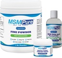 KALA HANITY MSMPure Starter Bundle cu MSM Fine Powder 1lb, MSM Muscle & Joint Cream 2oz și MSM Gel cu Aloe organic 8oz