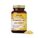 Vitamina D3 + K2 5000 UI - Tehnologie lipozomala de absorbtie imbunatatita - MK-7 Vitamina K2 100mcg - Sustine metabolismul oaselor si calciului - Suplimentul D3K2 pentru barbati si femei - 90 Softgels