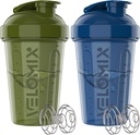 VELOMIX -2 Pack- 20 oz Proteine Shaker Sticle pentru amestecuri de proteine - 2x sârmă Whisk 